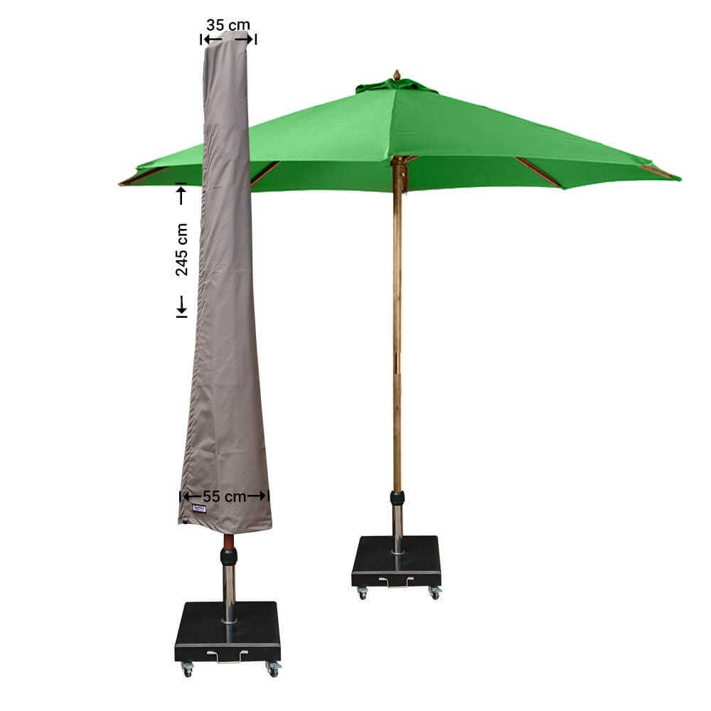 Rechte parasol hoes 245 cm hoog