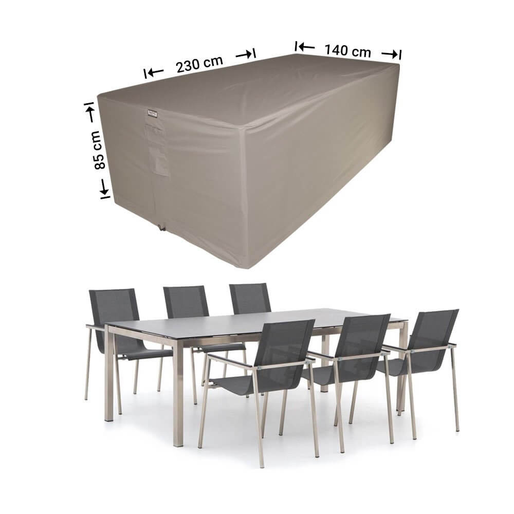 Rektangulær overtræktil havemøbler 230 x 140 H: 85 cm