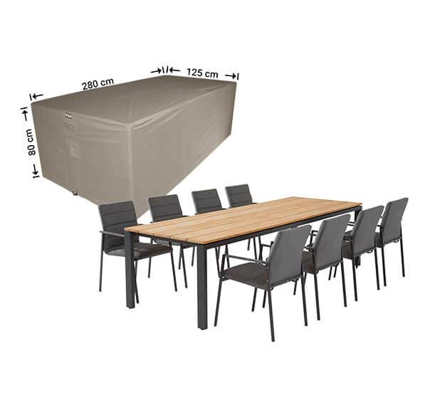 RDS280125-4kx6D9YyKrJVZQ Rektangulær møblerovertræk til store havemøbler 280 x 125 H: 80 cm