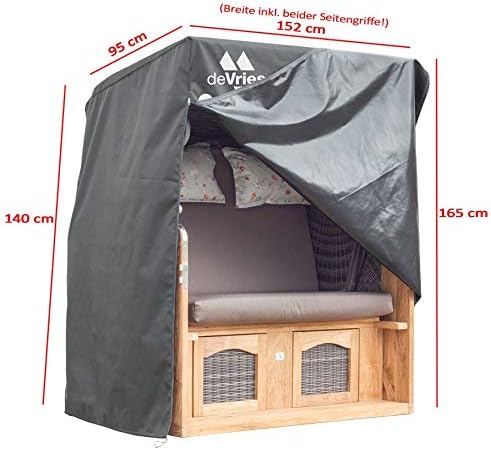 Premium overtræk 152 x 95 H: 165 / 140 cm deVries XXL Strandkurv Premium overtræk 152 x 95 H: 165 / 140 cm deVries XXL Strandkurv