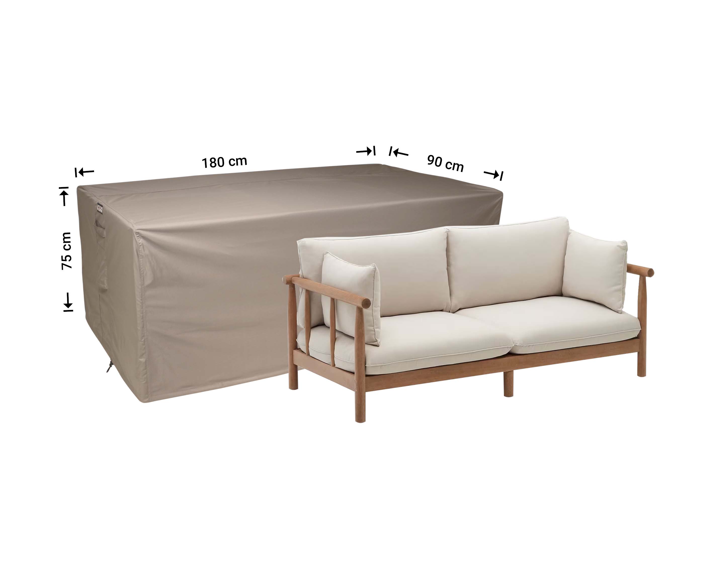 Loungesofa dække 180 x 90 H: 75 cm Loungesofa dække 180 x 90 H: 75 cm