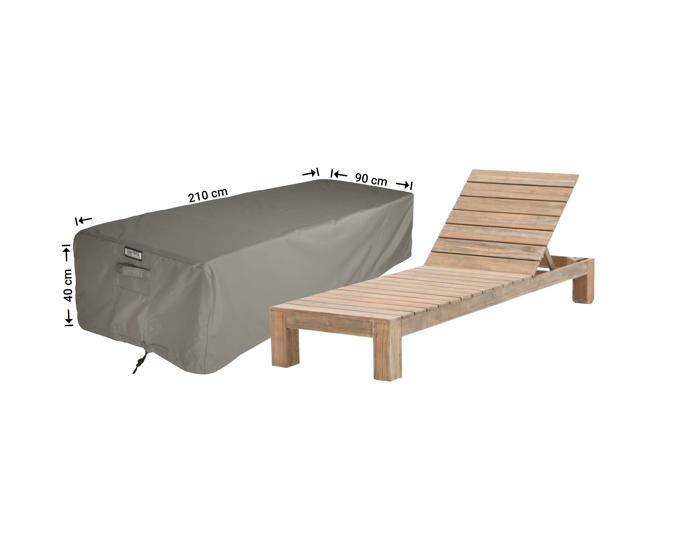 RSUN21090_-hoes-meubel-afmetingen Beschermhoes voor ligbed 210 x 90 H: 40 cm
