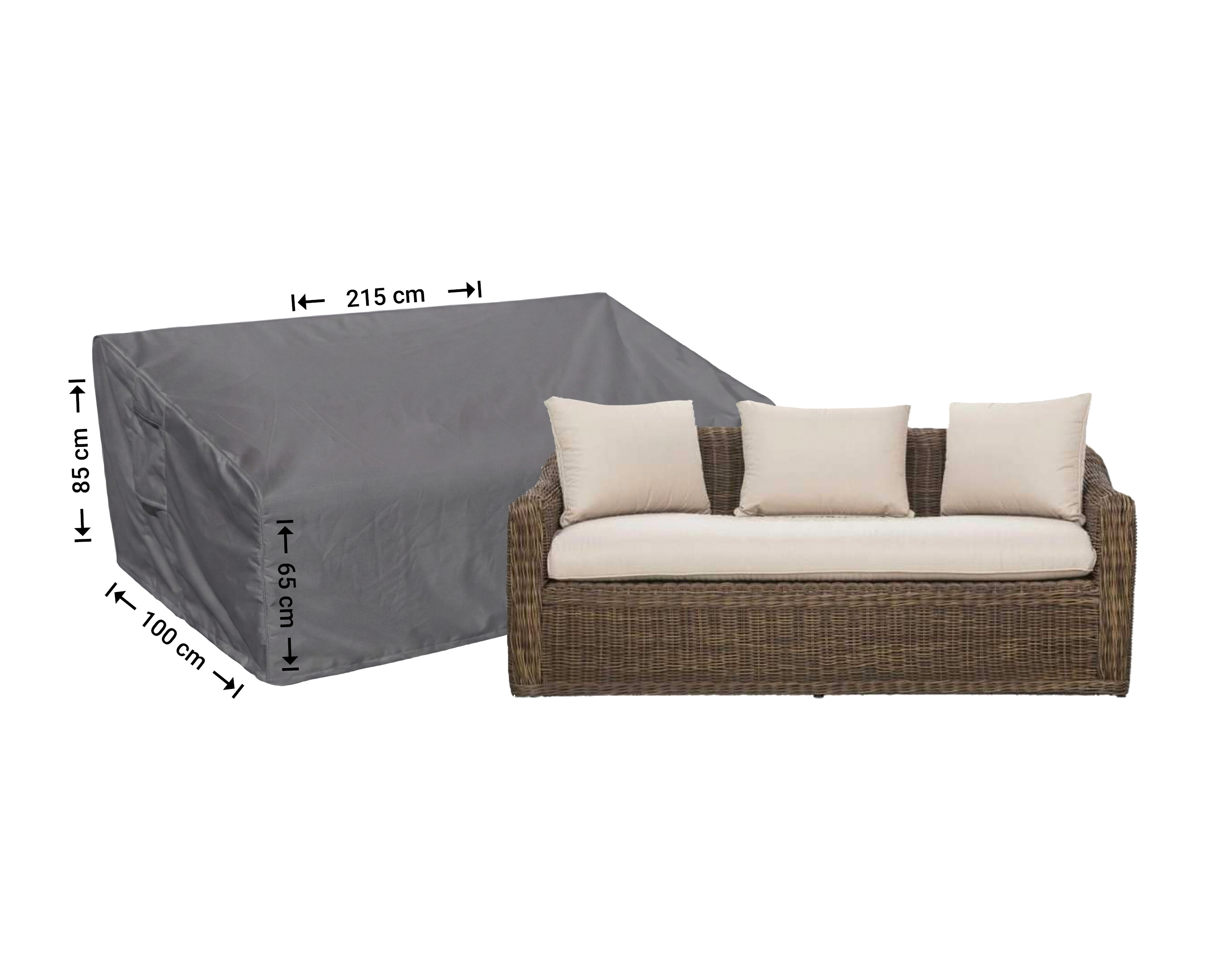 Raffles Covers overtræk loungesofa skråt model