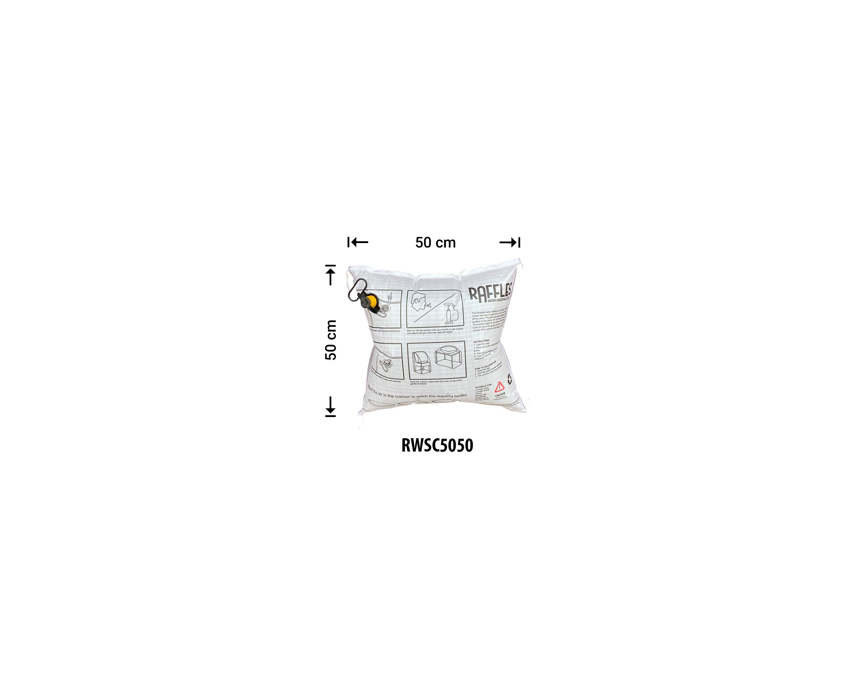 RWSC5050_detail Water Shedding Cushion 50 x 50 cm - RWSC5050