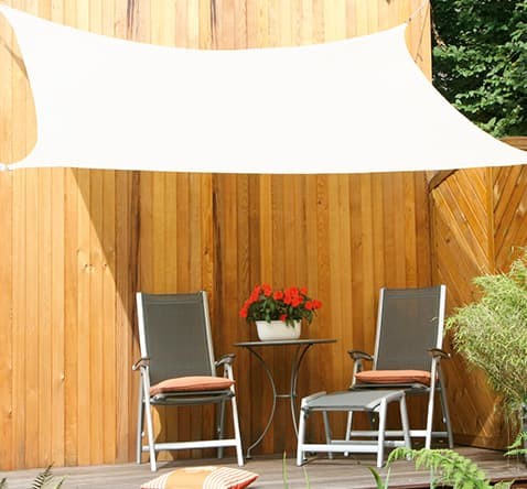 Schaduwdoek NC Outdoor 3,6 x 3,6 m - wit sfeer 2