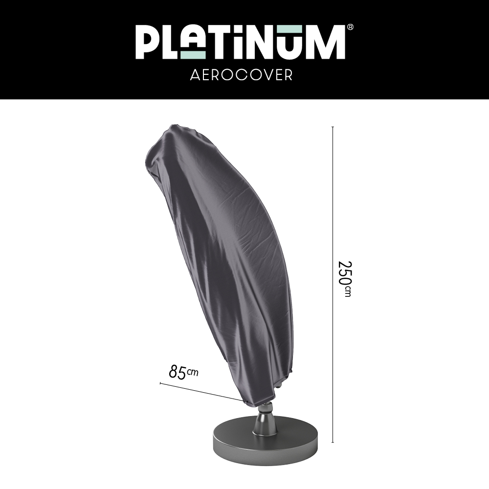 Buet hængende parasolovertrækH: 250 cm Buet hængende parasolovertrækH: 250 cm