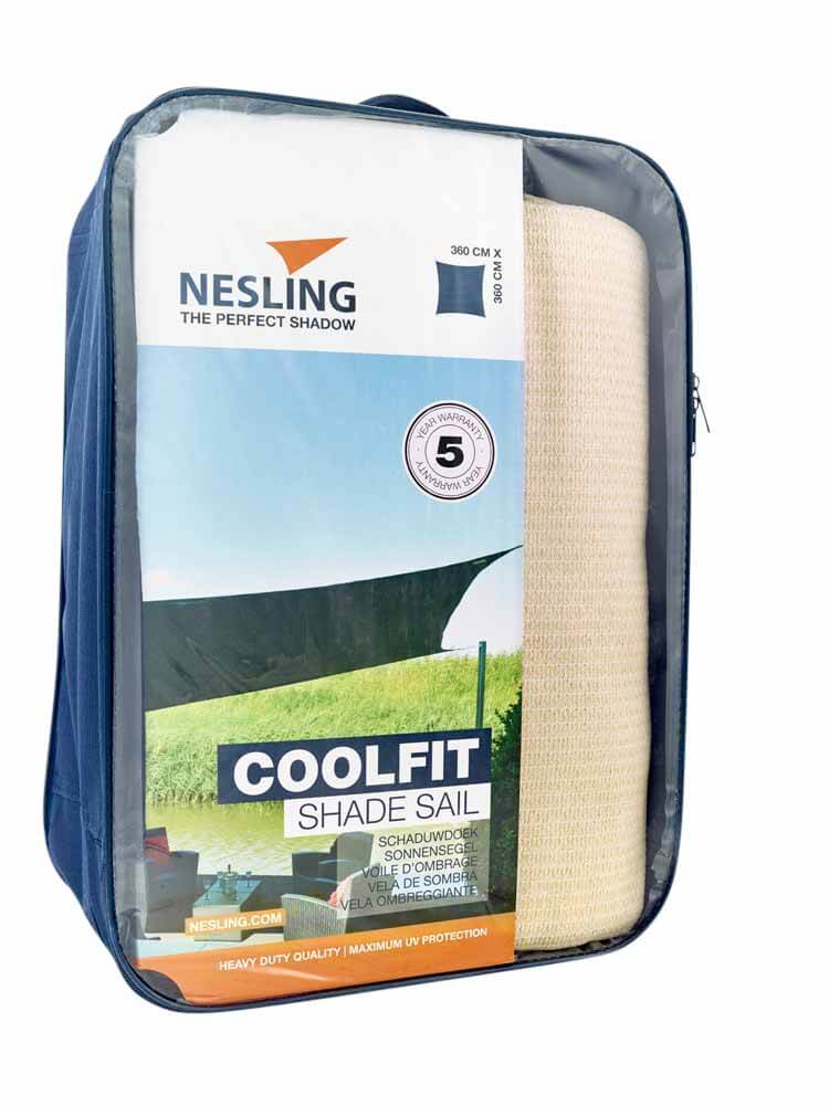 Vierkant schaduwdoek Coolfit 3,6m - verpakking