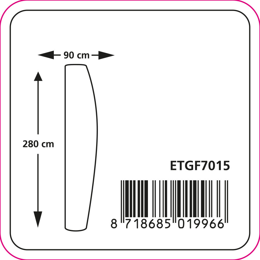 Overtræk til frithængende parasol H: 250 cm - buet model Overtræk til frithængende parasol H: 250 cm - buet model