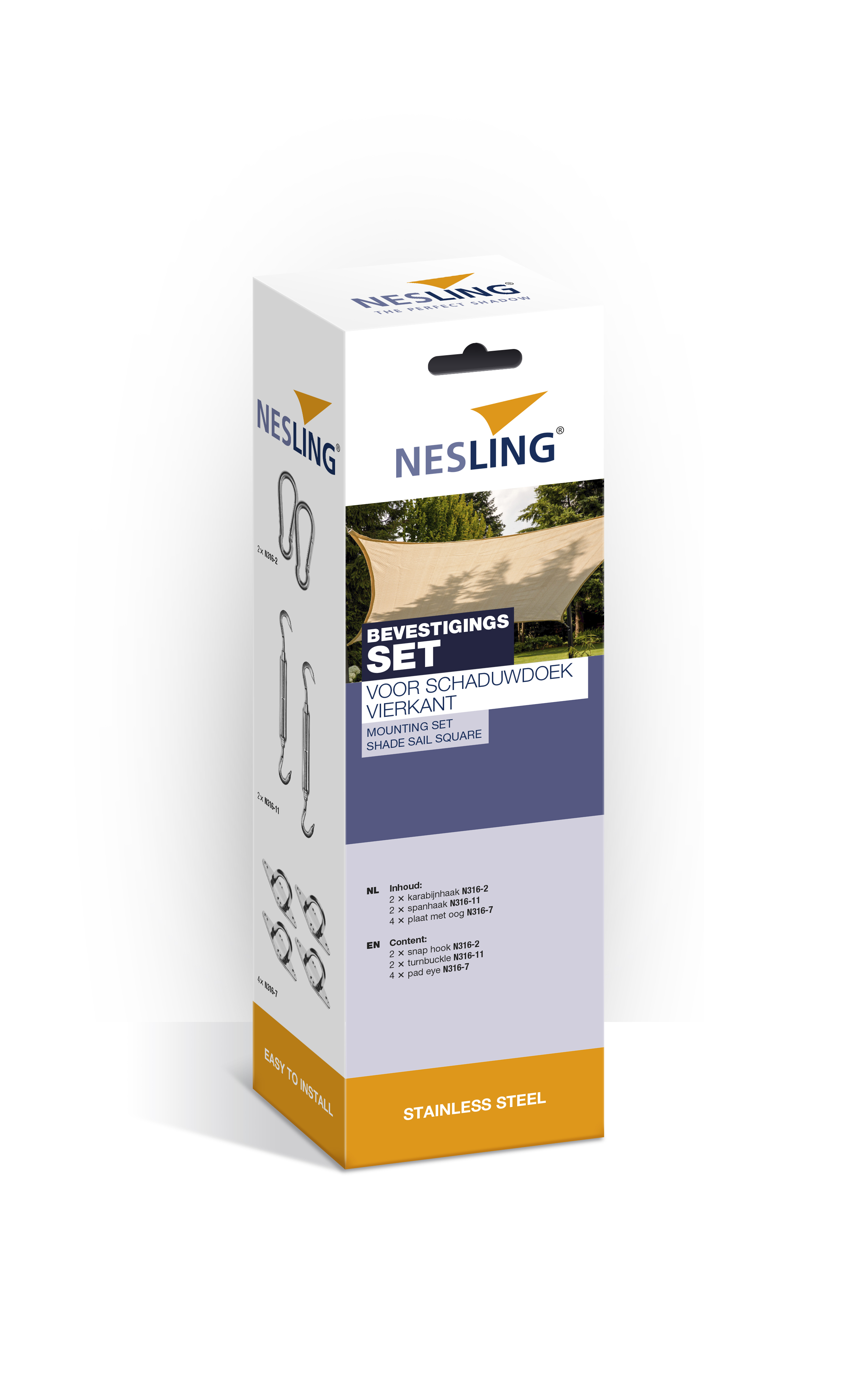 N317_2-bevestigingsmateriaal-bevestigingsset-schaduwdoek-vierkant-rechthoek-8717677465873UajvnHjKRJL1N Bevestigingsset schaduwdoek vierkant Nesling