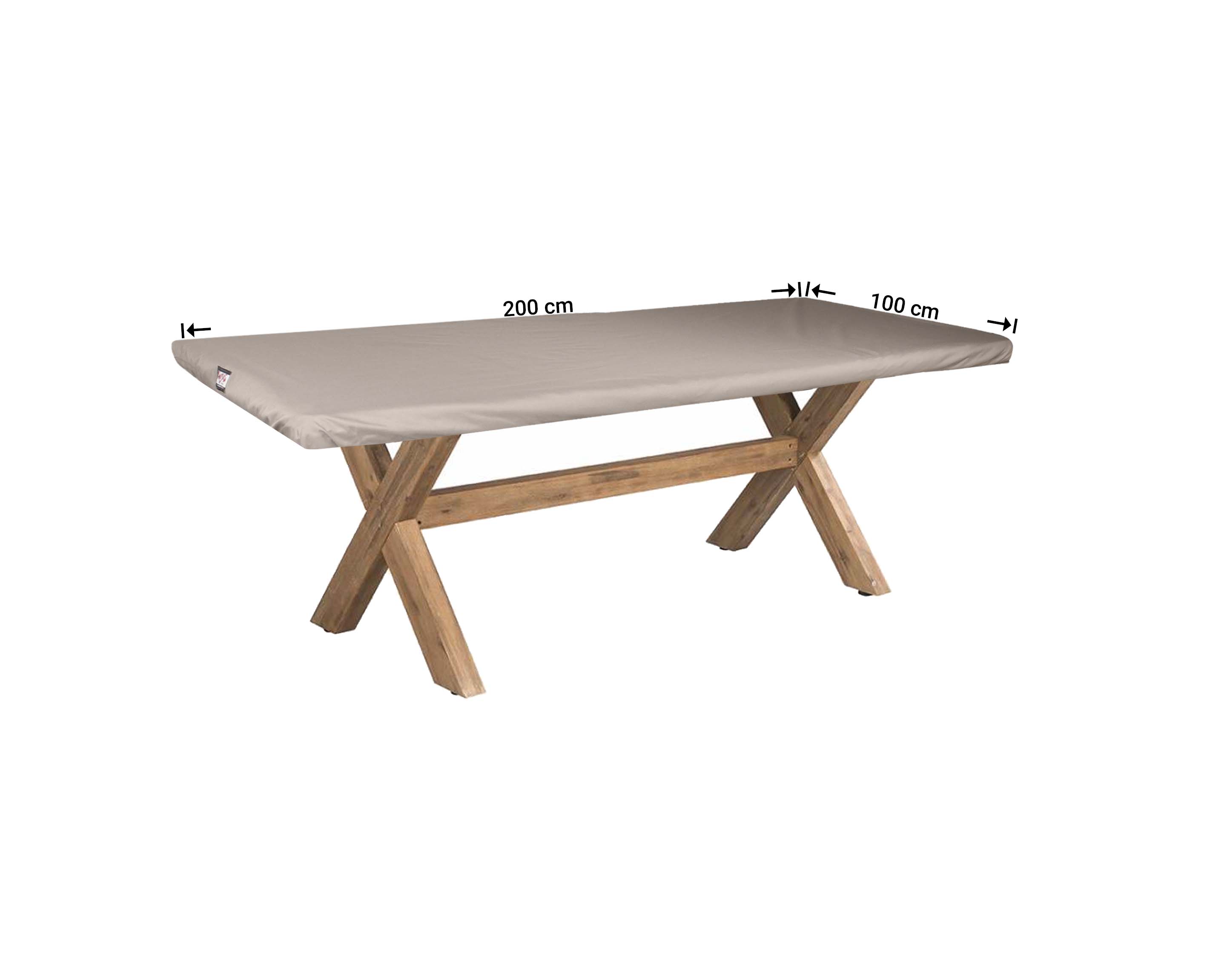 RTT200100_afmetingen Tafelblad hoes 200 x 100 cm