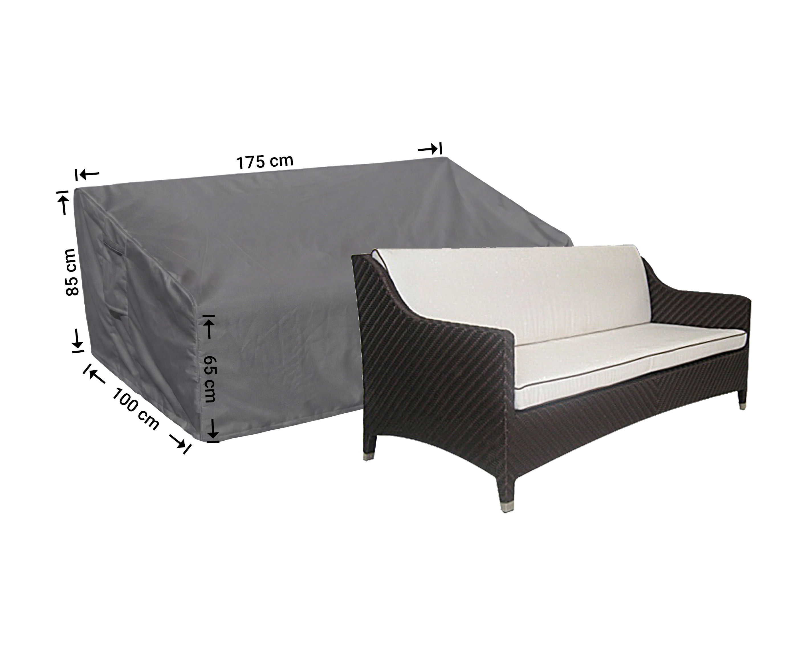 Raffles Covers overtræk loungesofa skråt model
