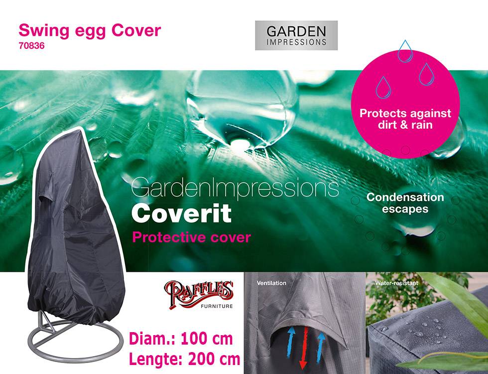 70836-coverit-garden-impression-egg-chair-stoel-ha Overtræk til gyngestole Ø: 100 cm & H: 200 cm