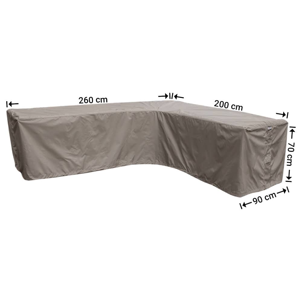 Beschermhoes voor tuin hoekbank 260 x 200 x 90 H: 70 cm