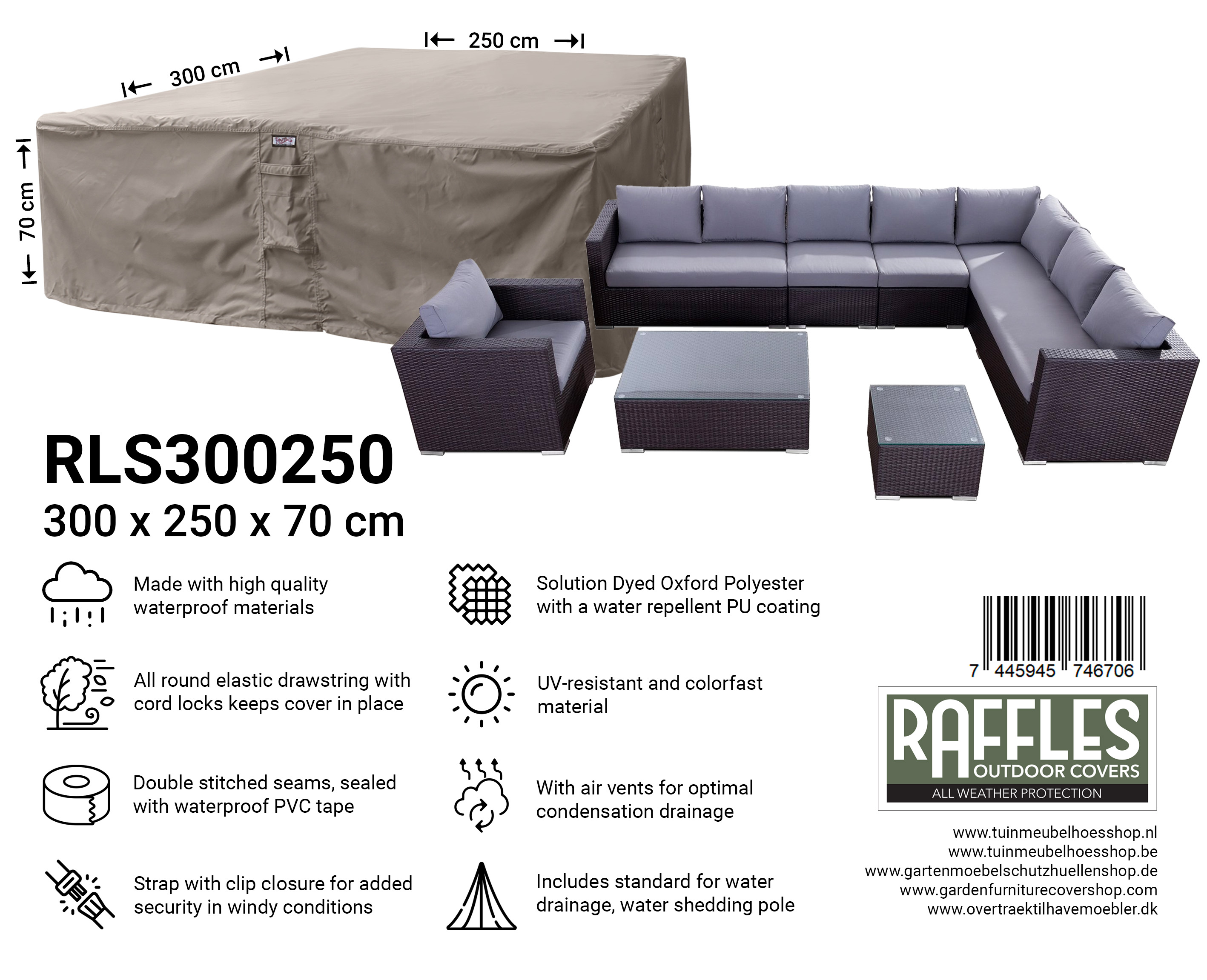 RLS300250_7445945746706 RLS300250 rechthoekige beschermhoes