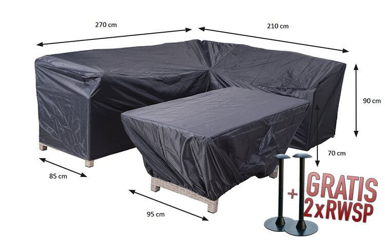 70866-hoge-lounge-set-hoes-hoek-hoogiaa70po6Hf7YL Overtræk til hjørnesofa og bord 270 x 210 x 85 H: 90 cm