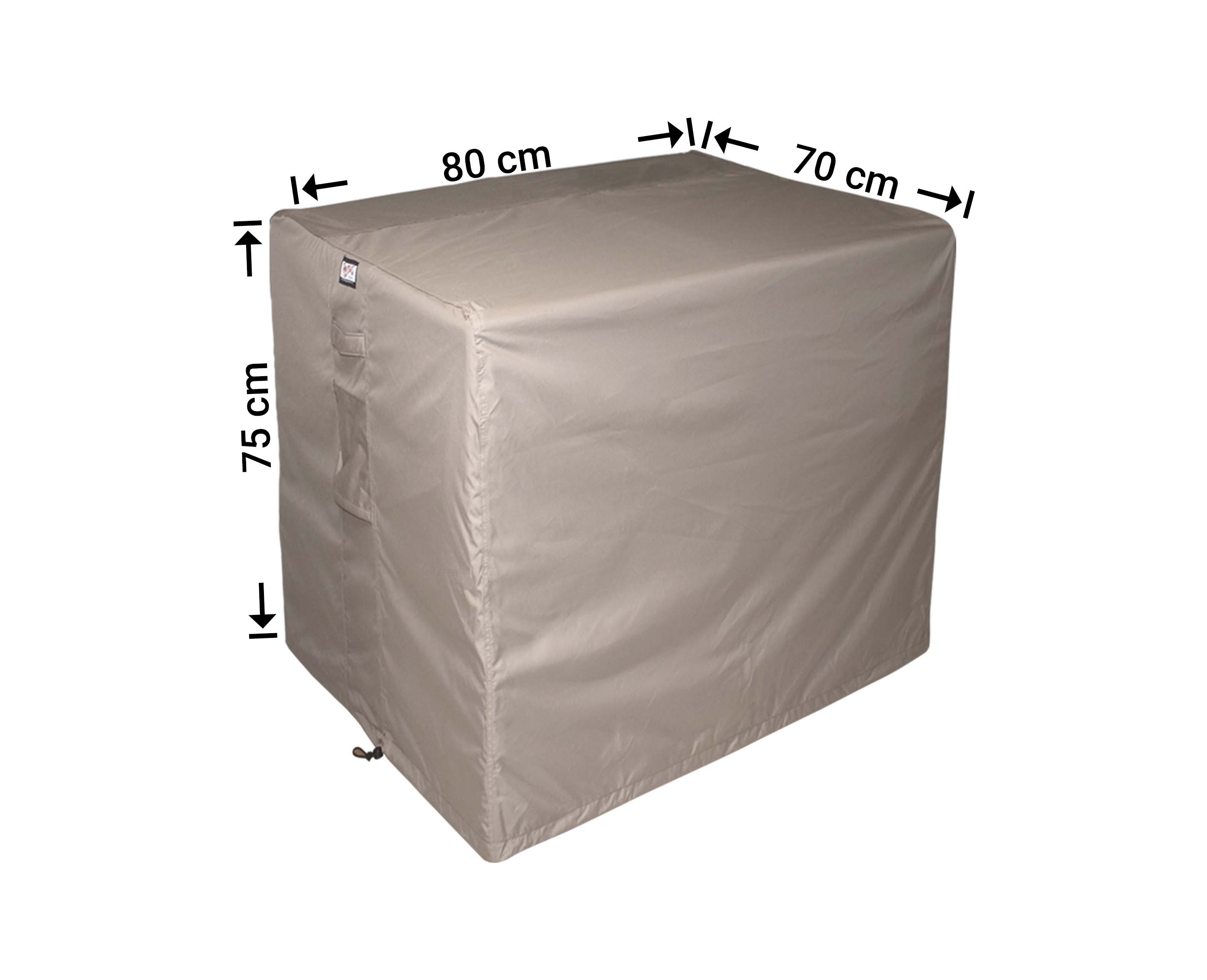 RT8070-afmetingen Beschermhoes voor kleine lounge stoel 80 x 70 H: 75 cm