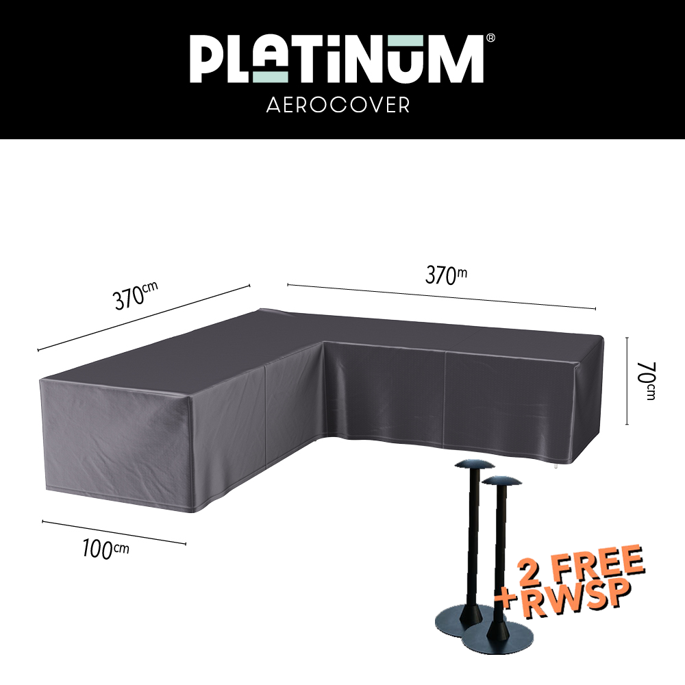 Hjørnesofaovertræk 370 x 370 cm Platinum AeroCover 8000