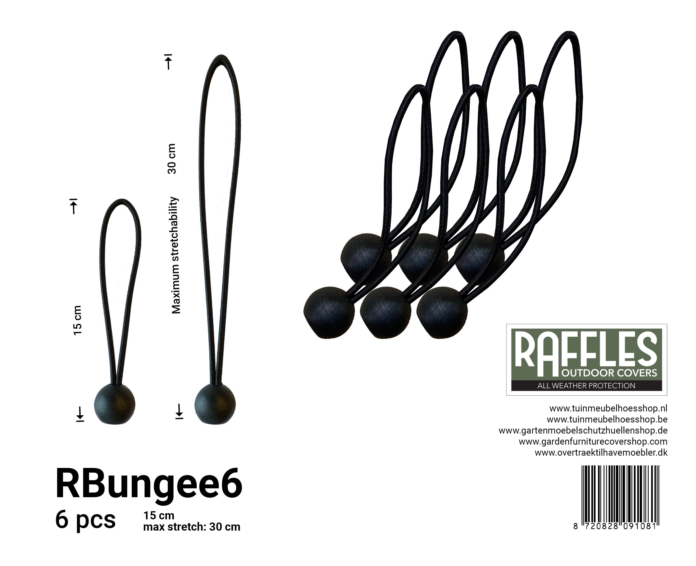 RBungee6_8720828091081 Elastiksnor med kugle 15/30 cm
