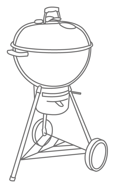 Overtræk til kuglegrill, Ø 70 cm rund Overtræk til kuglegrill, Ø 70 cm rund