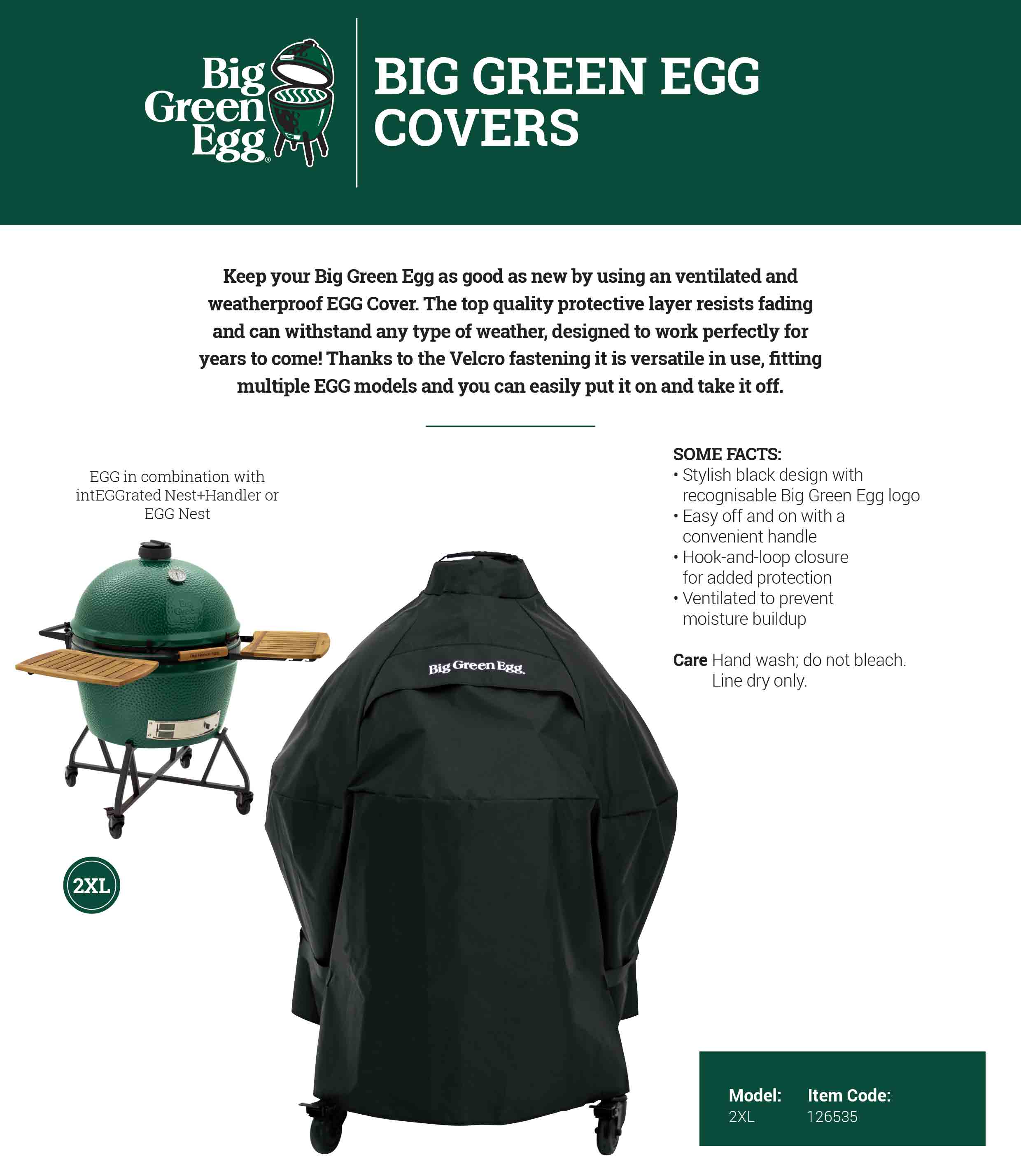 BGE-126535-cover-info-sheet Bescherm hoes voor Big Green Egg 2XL BGE-126535