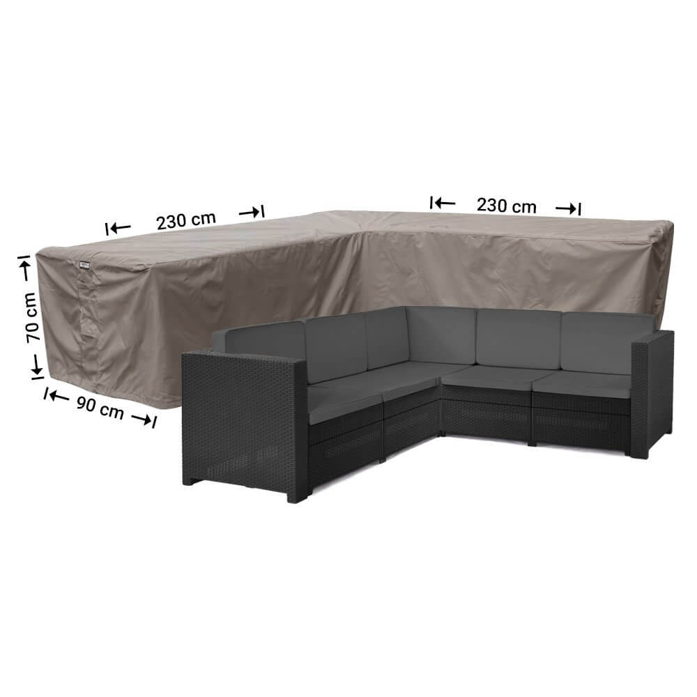 Raffles Covers hjørnesofa-overtræk i L-form med lige sider