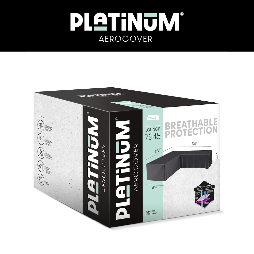 Overtræk til L formet loungesæt 325 x 325 H: 70 cm Overtræk til L formet loungesæt 325 x 325 H: 70 cm