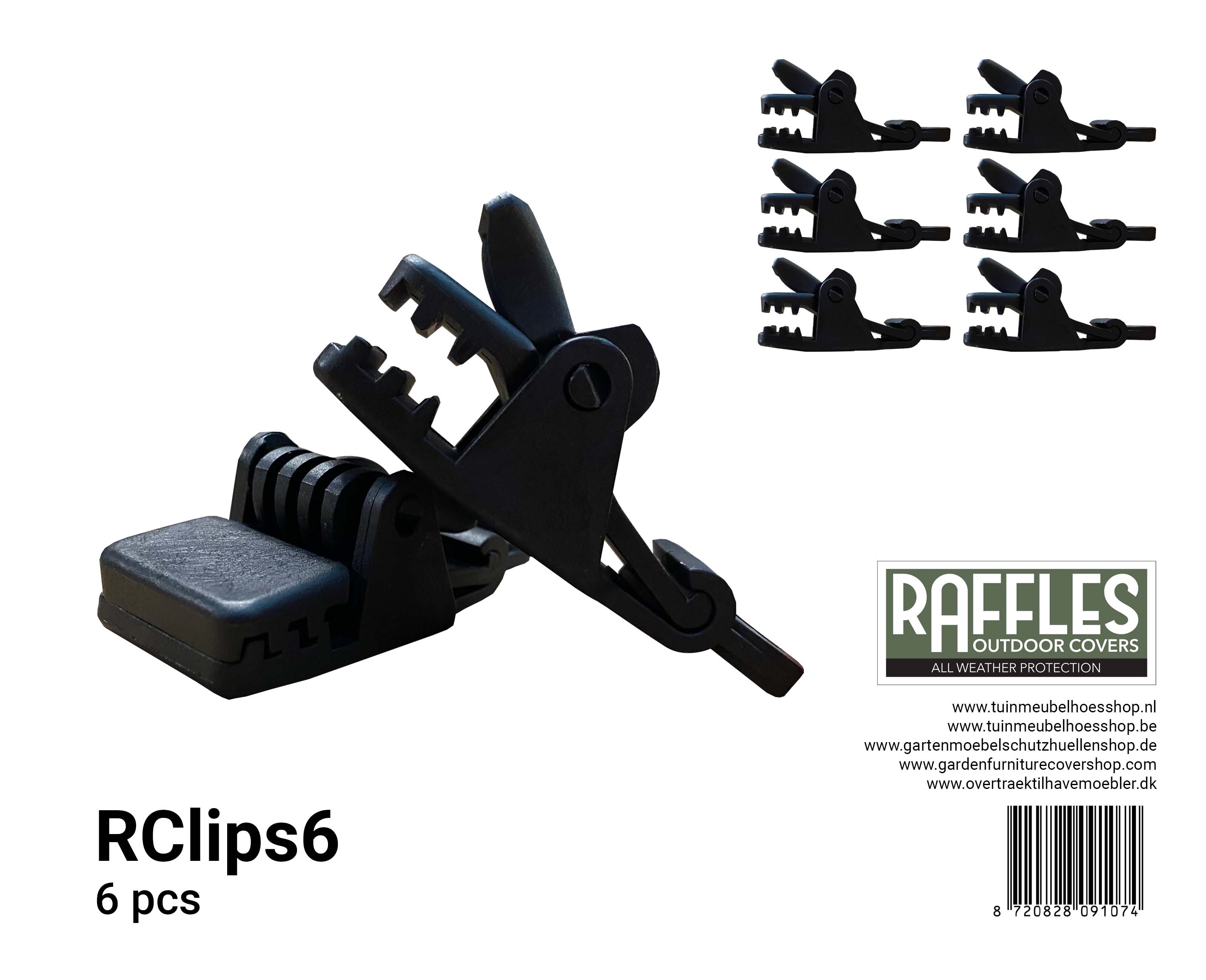 RClips6_8720828091074 Overtræk til havemøbler klips – 6 stk.