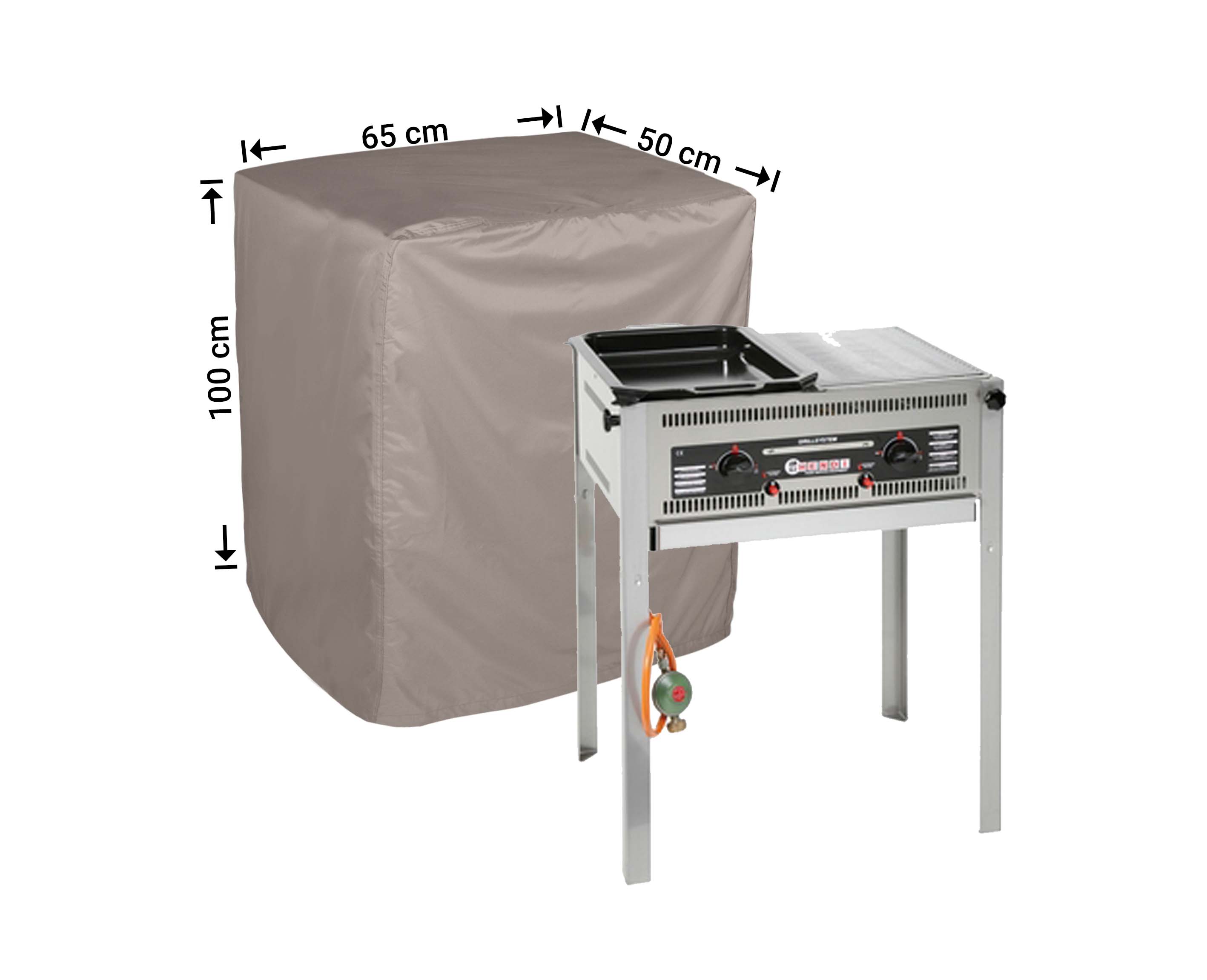 Overtræk 50 x 65 H: 100 cm til campinggrill Overtræk 50 x 65 H: 100 cm til campinggrill