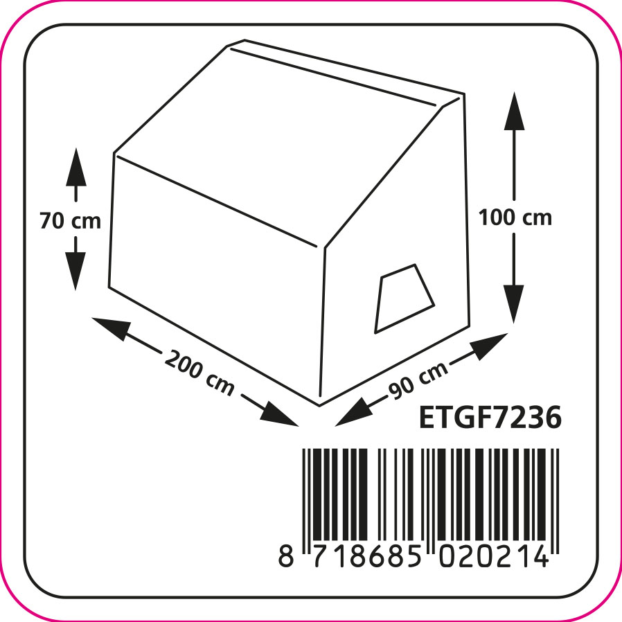 Overtræk til havebænk 200 x 90 H: 70/100 cm Overtræk til havebænk 200 x 90 H: 70/100 cm