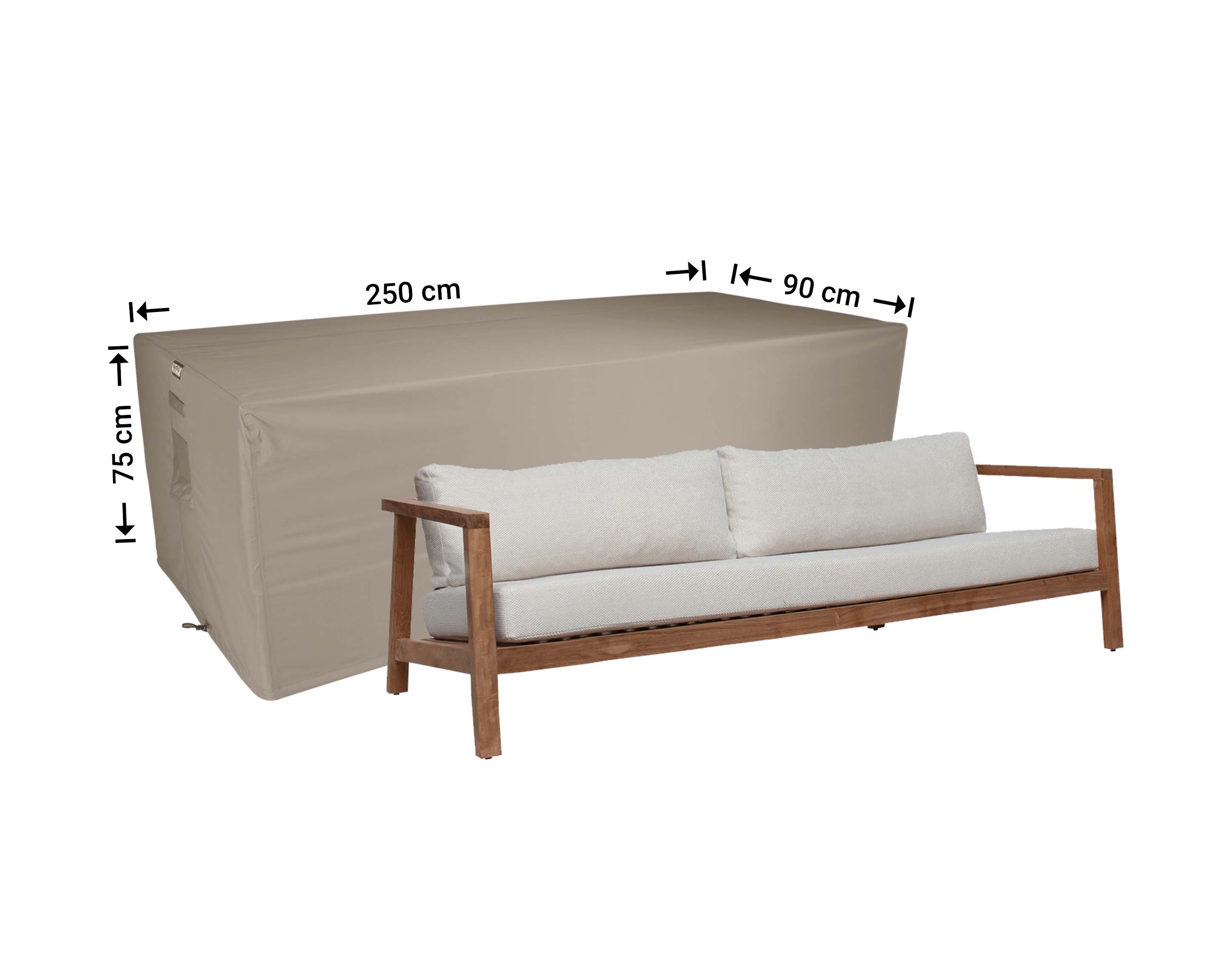 Overtræk til loungesofa 250 x 90 H: 75 cm Overtræk til loungesofa 250 x 90 H: 75 cm