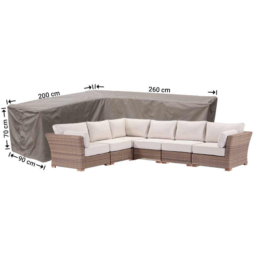 RHS260200left-completeqs9as1ZHhzgMT Lounge hoekbank tuinhoes 260 x 200 x 90 H: 70 cm