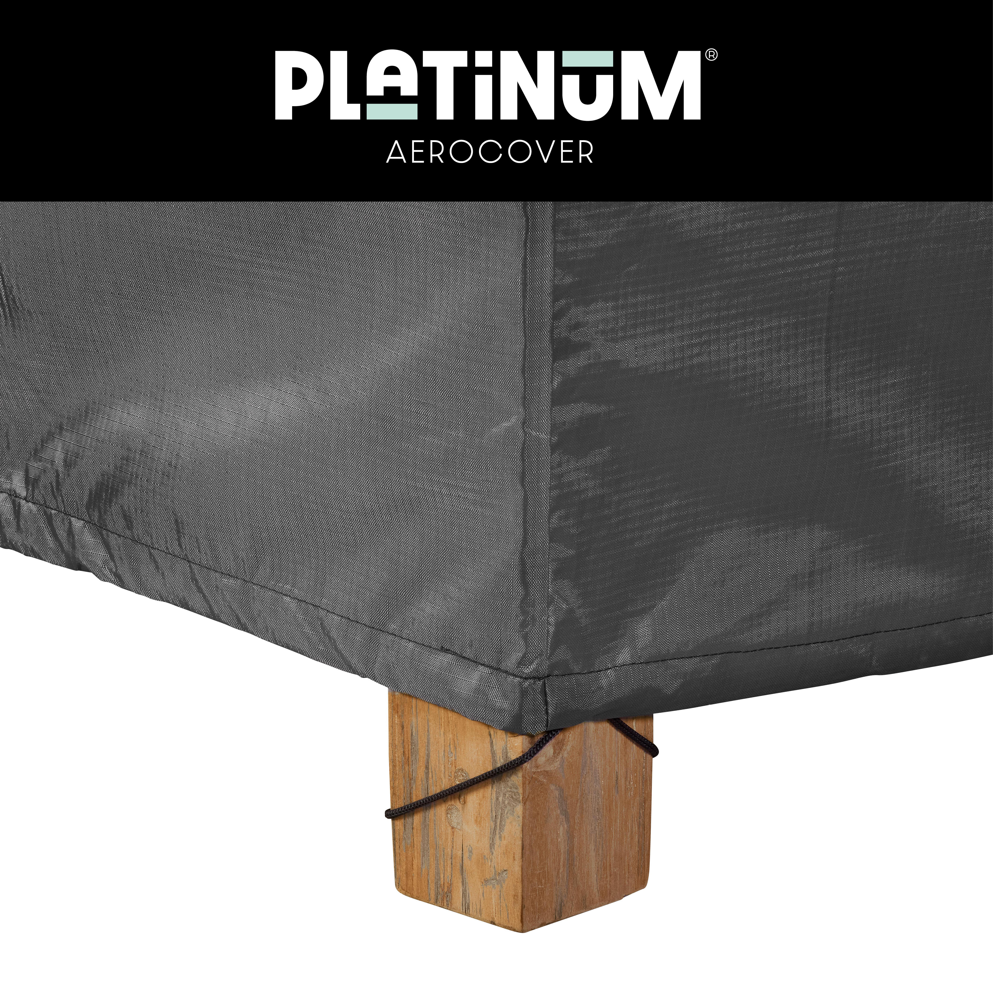 Detail van platinum AeroCover Stapelstoelhoes 