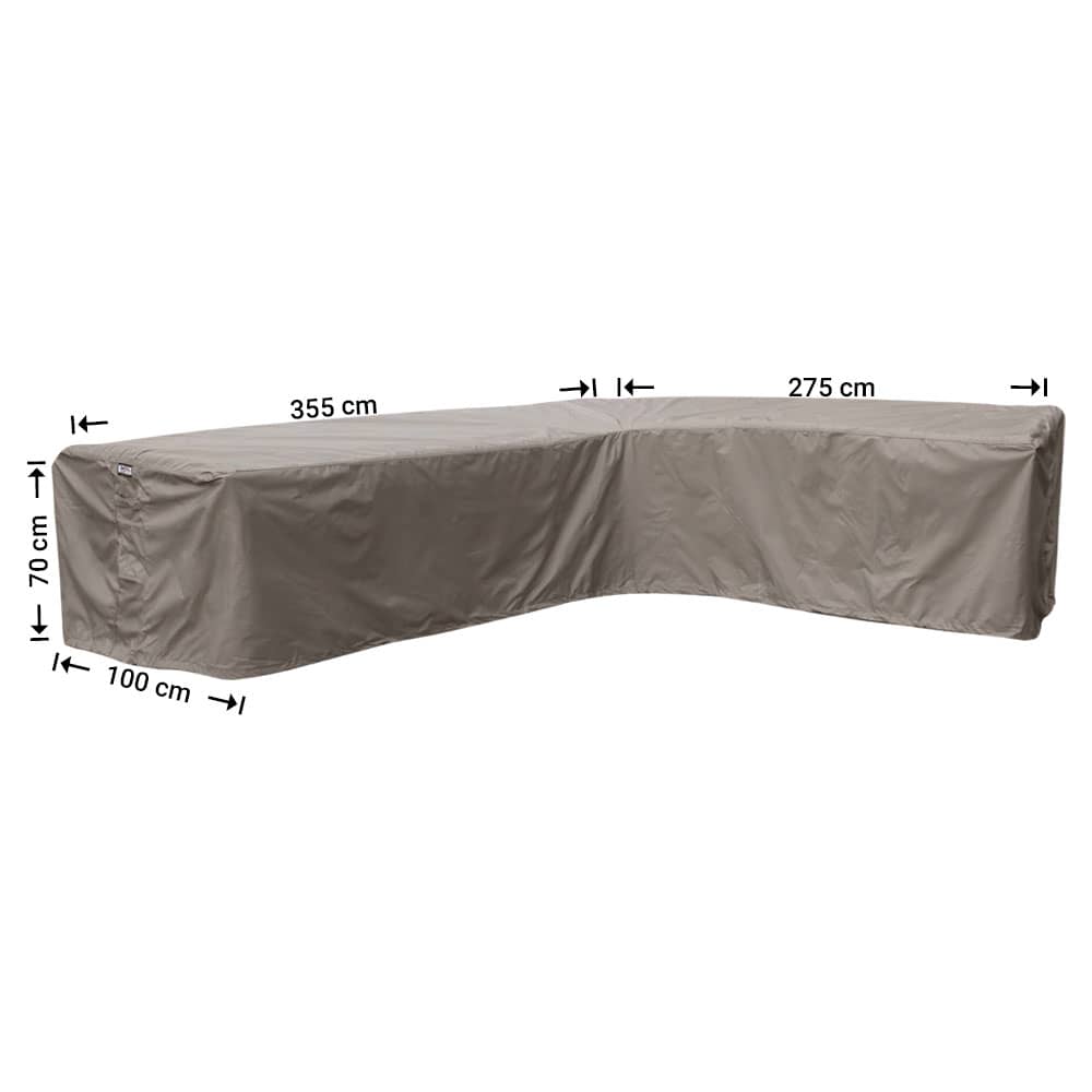 Beschermhoes voor L-vormige bank 355 x 275 x 100 H: 70 cm