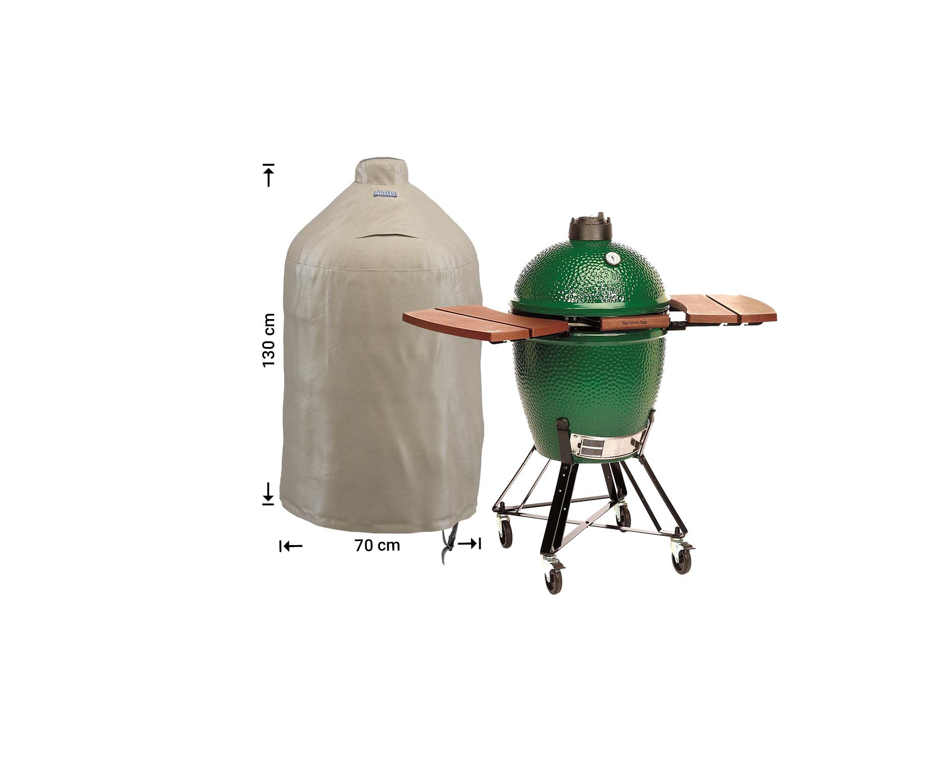 Overtræk til Big Green Egg Large på hjul, diam. 70 cm Overtræk til Big Green Egg Large på hjul, diam. 70 cm
