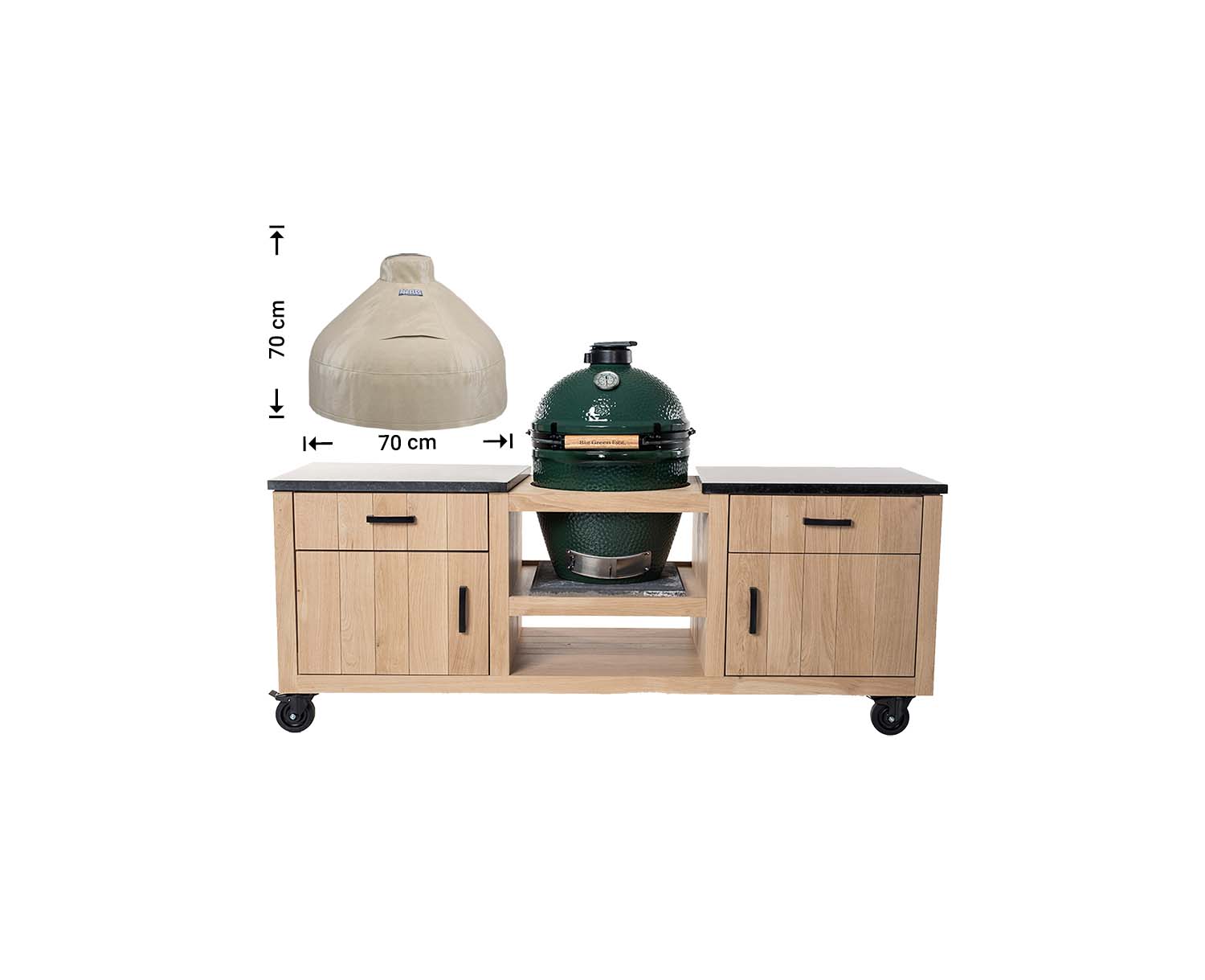 Overtræk til Big Green Egg Large på hjul, diam. 70 cm Overtræk til Big Green Egg Large på hjul, diam. 70 cm