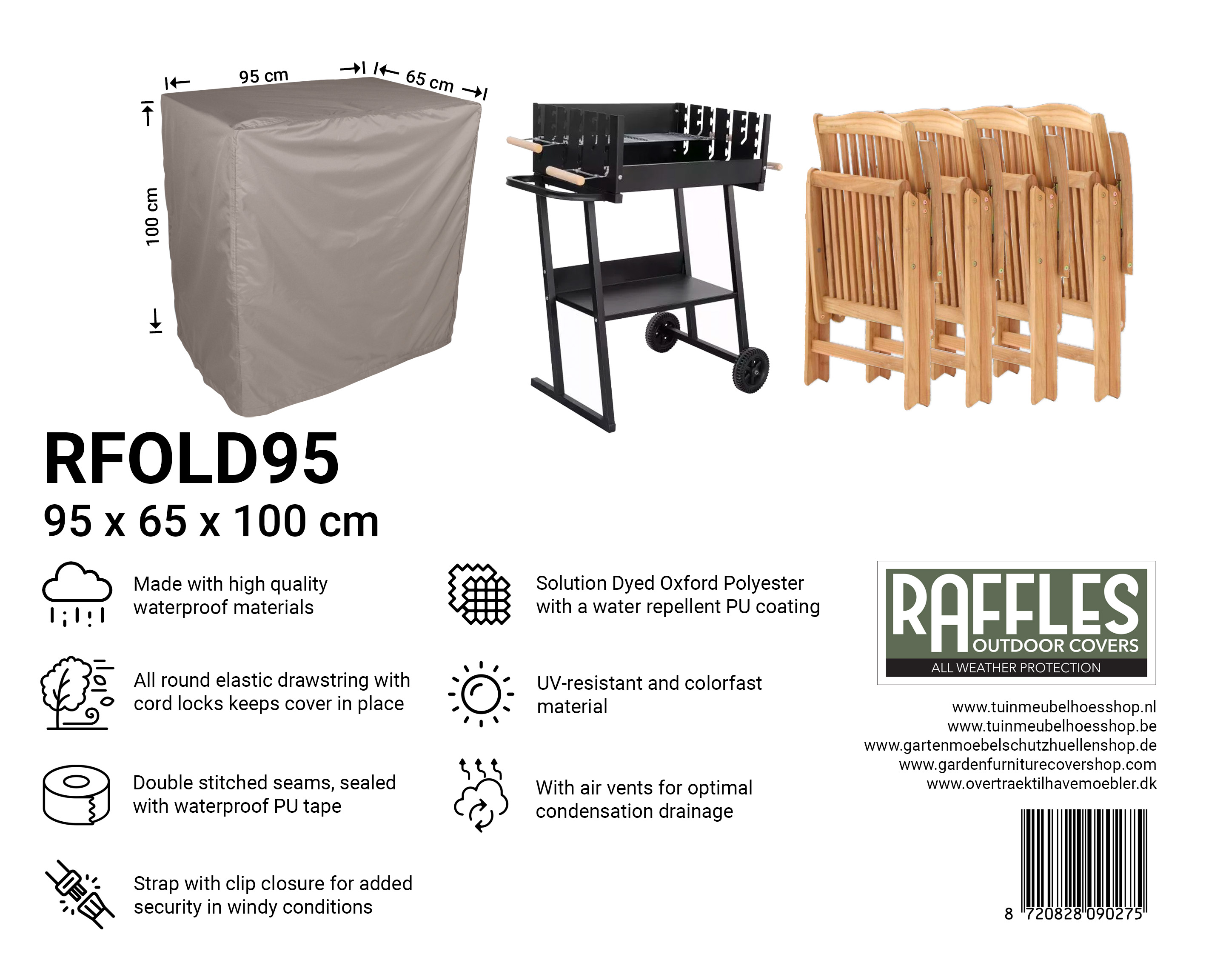 Overtræk til havestole 95 x 65 H: 100 cm Overtræk til havestole 95 x 65 H: 100 cm