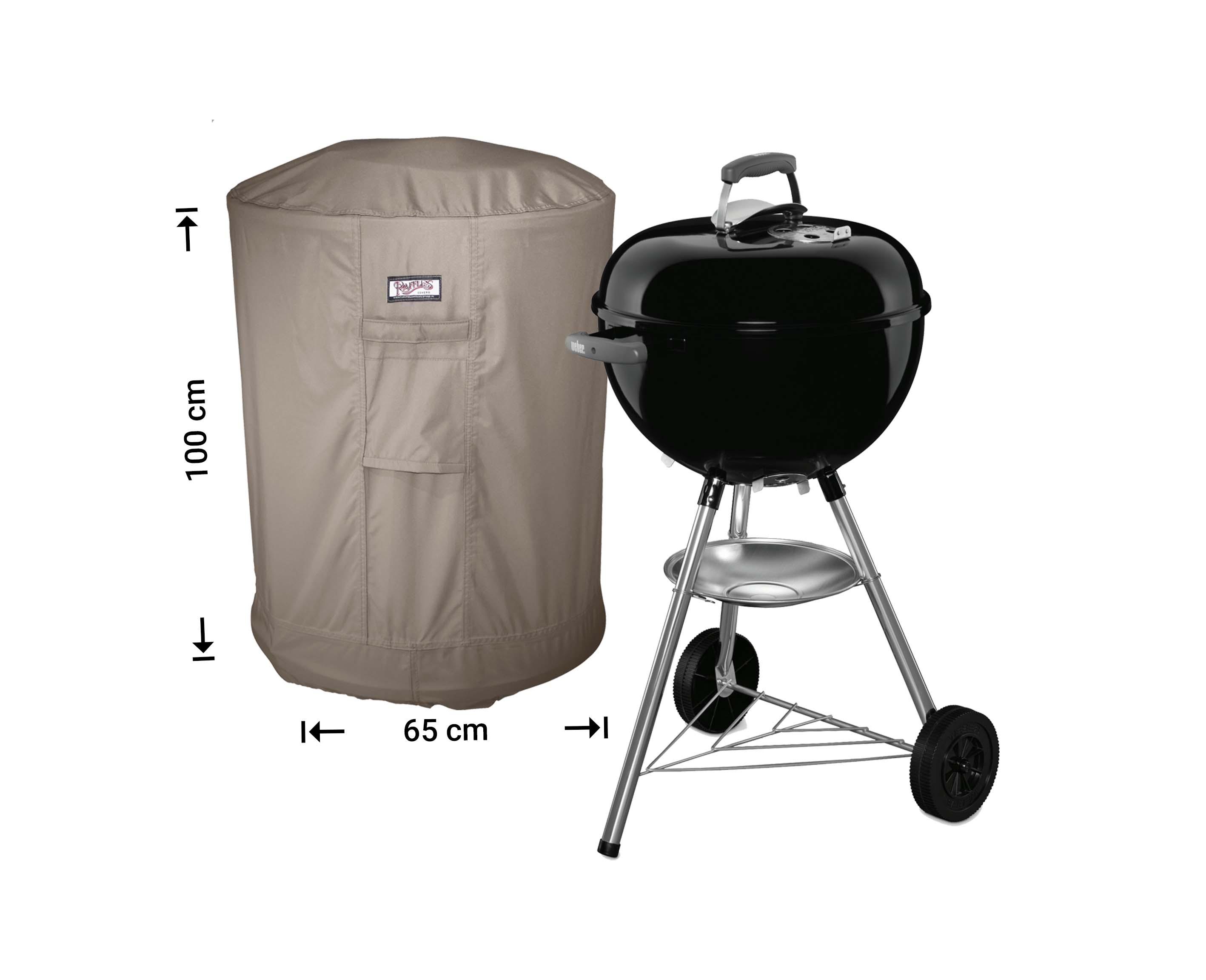 Haveovertræktil rund grill ⌀: 65 cm H: 100 cm Haveovertræktil rund grill ⌀: 65 cm H: 100 cm