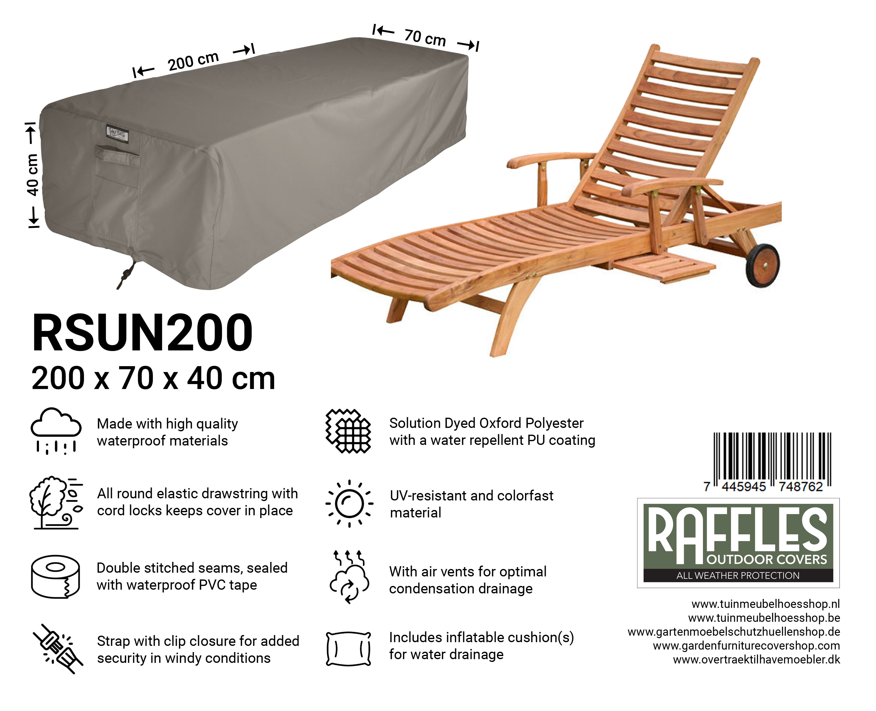 RSUN200_74459457487624wZbWq1TRCOl9 RSUN200 hoes voor sunlounger 200 x 70