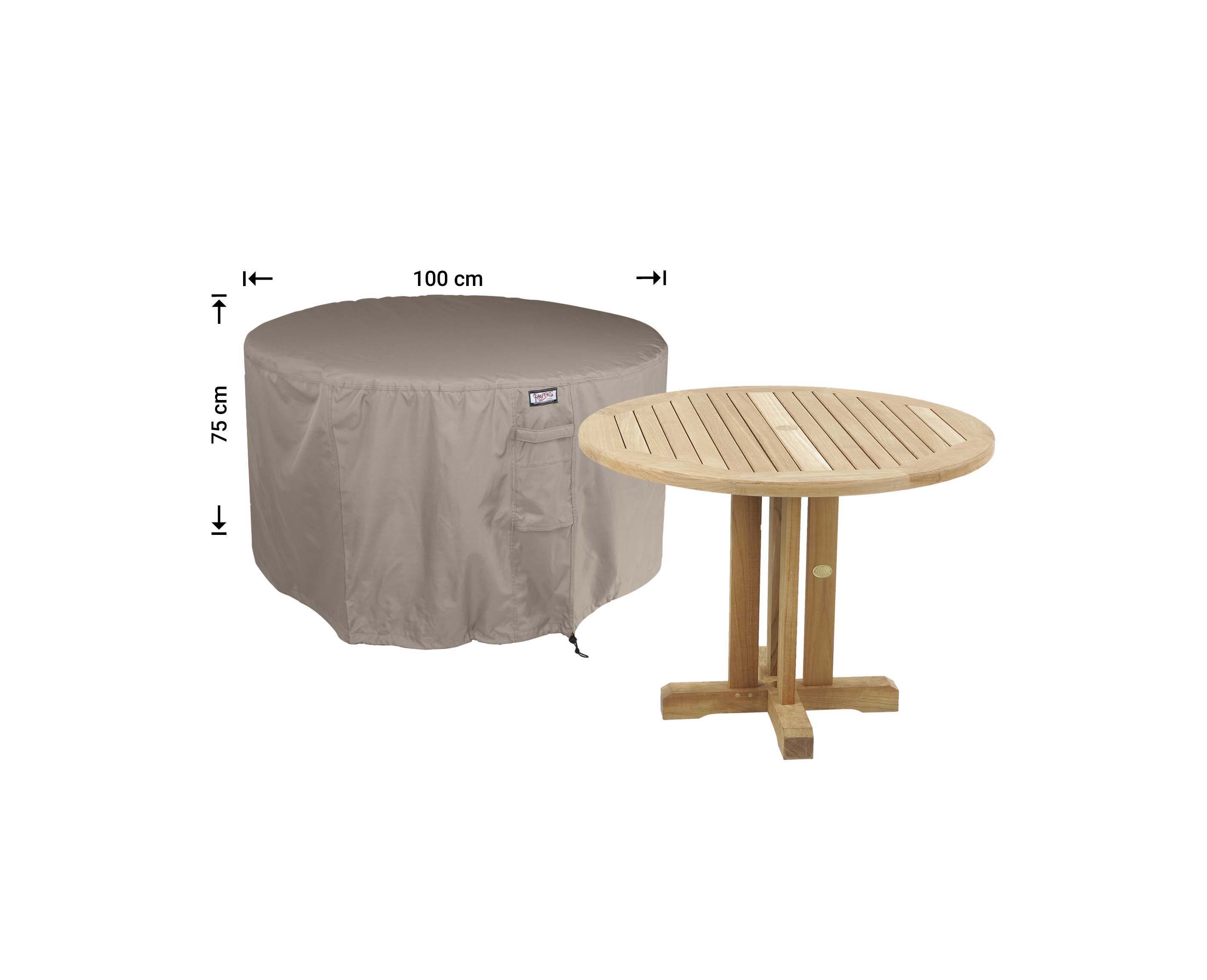 Betræk til rund havebord ⌀: 100 cm & H: 75 cm Betræk til rund havebord ⌀: 100 cm & H: 75 cm