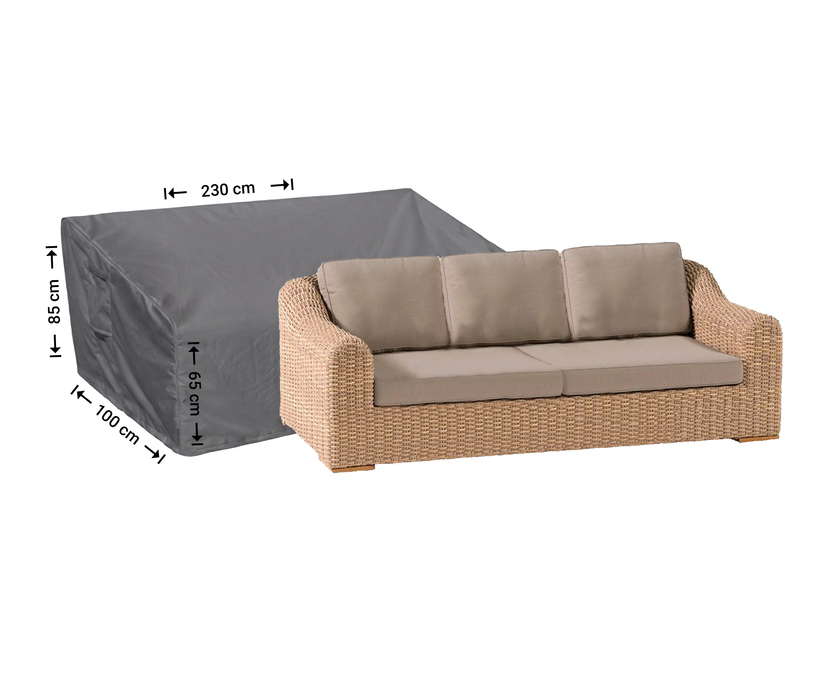 Raffles Covers overtræk loungesofa skråt model